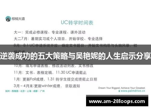 逆袭成功的五大策略与吴艳妮的人生启示分享